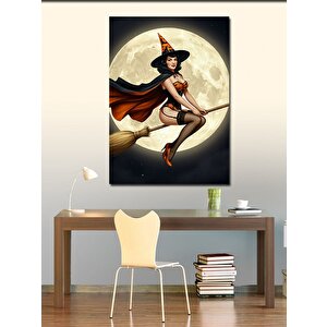 Kanvas Tablo Uçan Cadı 50x70 cm