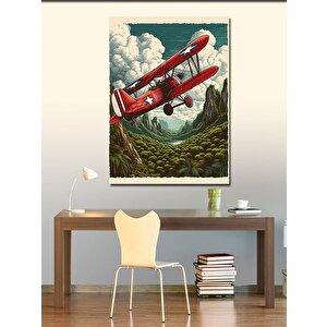 Kanvas Tablo Kırmızı Uçak 50x70 cm