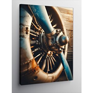 Kanvas Tablo Uçak Motoru Detayı 50x70 cm