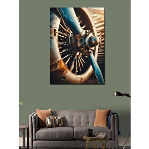 Kanvas Tablo Uçak Motoru Detayı 50x70 cm