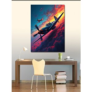 Kanvas Tablo Havada Uçak 70x100 cm