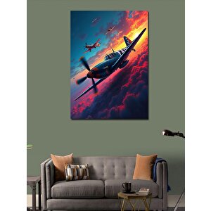 Kanvas Tablo Havada Uçak 70x100 cm