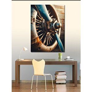 Kanvas Tablo Uçak Motoru Detayı 70x100 cm