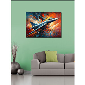 Kanvas Tablo Hızlı Jet Uçağı Manevrası 50x70 cm