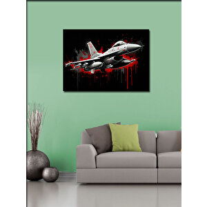 Kanvas Tablo Havada Jet Uçağı Manevrası 70x100 cm