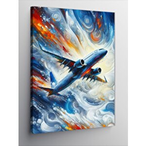 Kanvas Tablo Hızla Uçan Uçak 50x70 cm