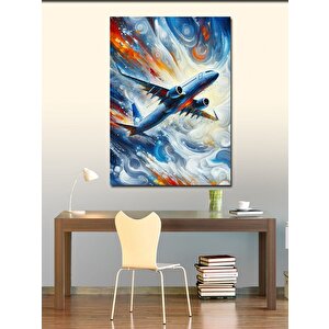 Kanvas Tablo Hızla Uçan Uçak 50x70 cm