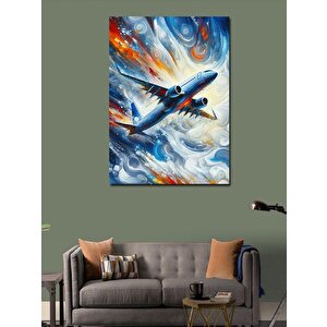 Kanvas Tablo Hızla Uçan Uçak 50x70 cm