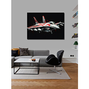 Kanvas Tablo Kırmızı Jet Uçağı Havada 100x140 cm