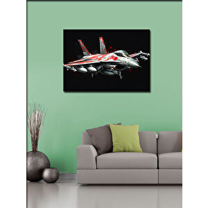 Kanvas Tablo Kırmızı Jet Uçağı Havada 100x140 cm
