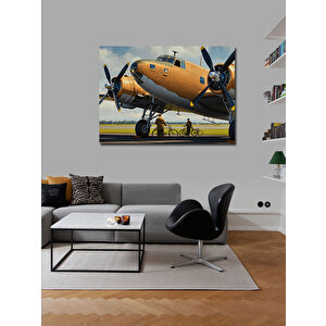 Kanvas Tablo Vintage Pervaneli Uçak 50x70 cm