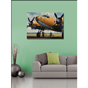 Kanvas Tablo Vintage Pervaneli Uçak 50x70 cm