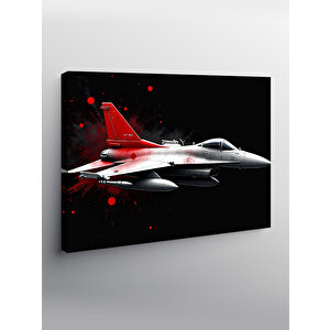 Kanvas Tablo Kırmızı Jet Uçağı Aksiyonu 50x70 cm