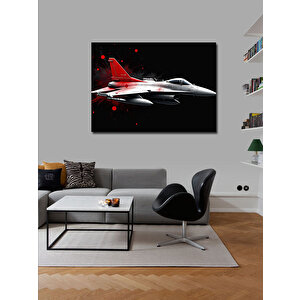 Kanvas Tablo Kırmızı Jet Uçağı Aksiyonu 50x70 cm