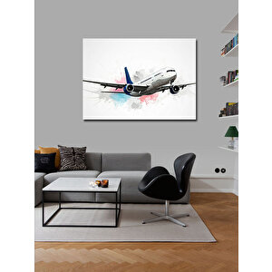 Kanvas Tablo Modern Yolcu Uçağı 100x140 cm