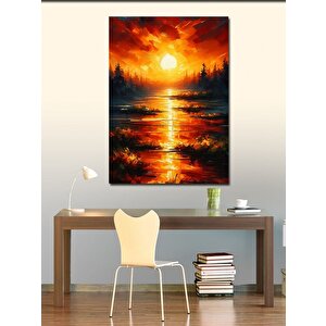 Kanvas Tablo Gün Batımında Göl 50x70 cm