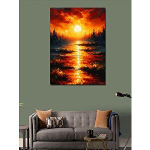 Kanvas Tablo Gün Batımında Göl 50x70 cm