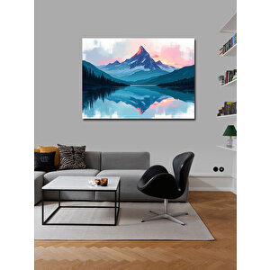 Kanvas Tablo Dağ Manzaralı Göl 70x100 cm