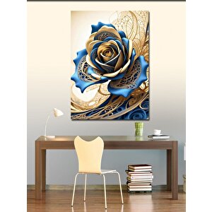 Kanvas Tablo Mavi Gül 50x70 cm