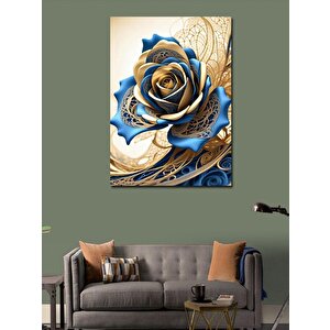 Kanvas Tablo Mavi Gül 70x100 cm