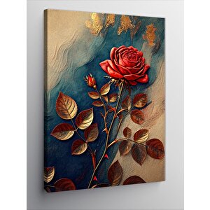 Kanvas Tablo Kırmızı Gül 70x100 cm