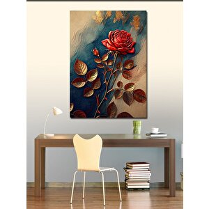 Kanvas Tablo Kırmızı Gül 70x100 cm