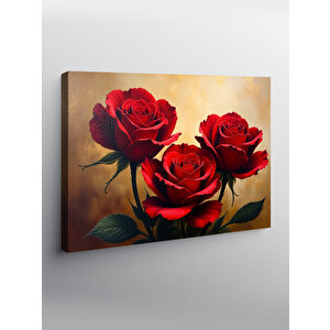 Kanvas Tablo Kırmızı Gül Buketi 50x70 cm
