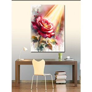 Kanvas Tablo Işıltılı Gül 70x100 cm