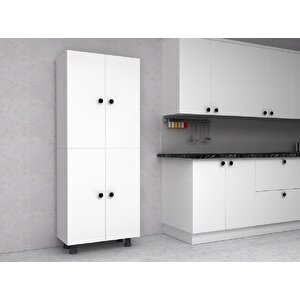 Ural 8 Raflı Çok Amaçlı Mutfak Banyo Ayakkabılık Dolabı 70 Cm
