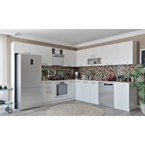 Vegas Ankastre L Mutfak 590 Cm Beyaz Tezgah Hariç Model 3