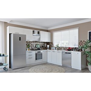 Vegas Ankastre L Mutfak 590 Cm Beyaz Tezgah Hariç Model-1