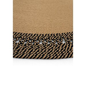 Cool Halı Luke 866 Siyah Oval Halı Paspas Örgü Hasır Kilim Yolluk Bohem Mutfak Balkon Banyo Halısı