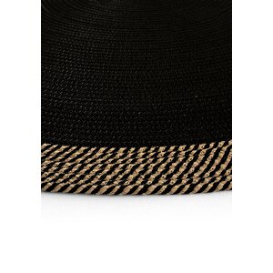 Cool Halı Luke 867 Siyah Oval Halı Paspas Örgü Hasır Kilim Yolluk Bohem Mutfak Balkon Banyo Halısı