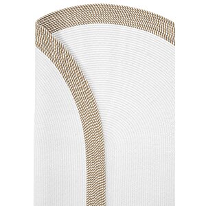 Cool Halı Luke 869 Beyaz Oval Halı Paspas Örgü Hasır Kilim Yolluk Bohem Mutfak Balkon Banyo Halısı