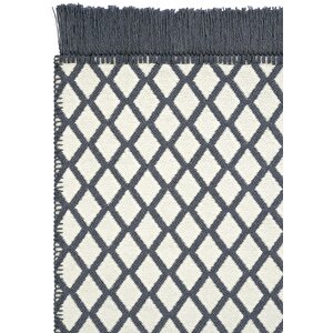 Cool Halı Lovely Krem Mavi Kilim Yıkanabilir Çift Taraflı Akrilik İnce Banyo Balkon Mutfak Kilimi