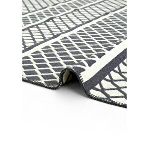 Cool Halı Lovely Krem Mavi Kilim Yıkanabilir Çift Taraflı Akrilik İnce Banyo Balkon Mutfak Kilimi