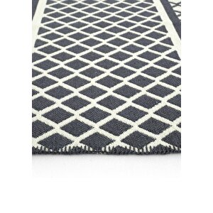 Cool Halı Lovely Krem Mavi Kilim Yıkanabilir Çift Taraflı Akrilik İnce Banyo Balkon Mutfak Kilimi