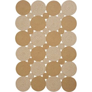 Luke 310 Naturel Halı Paspas Örgü Hasır Kilim Yolluk Bohem Mutfak Balkon Banyo Halısı 90x200 cm