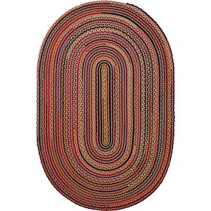 Luke 403 Renkli Oval Halı Paspas Örgü Hasır Kilim Yolluk Bohem Mutfak Balkon Banyo Halısı 120x180 cm