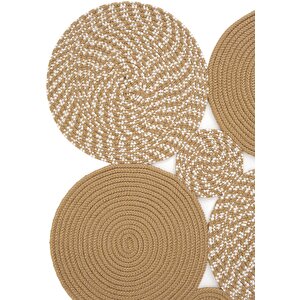 Luke 310 Naturel Halı Paspas Örgü Hasır Kilim Yolluk Bohem Mutfak Balkon Banyo Halısı 90x150 cm