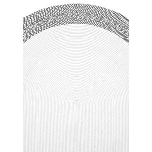 Luke 870 Beyaz Oval Halı Paspas Örgü Hasır Kilim Yolluk Bohem Mutfak Balkon Banyo Halısı 120x180 cm