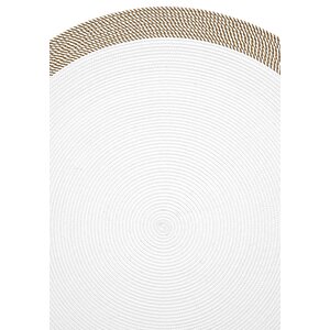 Luke 875 Beyaz Yuvarlak Halı Bohem Örgü Hasır Kilim Dekoratif Mutfak Balkon Banyo Halısı 100x1000 cm