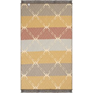 Lovely Renkli Kilim Yıkanabilir Çift Taraflı Akrilik İnce Banyo Balkon Mutfak Kilimi 80x300 cm