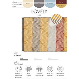 Lovely Renkli Kilim Yıkanabilir Çift Taraflı Akrilik İnce Banyo Balkon Mutfak Kilimi 80x300 cm