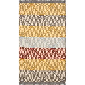 Lovely Renkli Kilim Yıkanabilir Çift Taraflı Akrilik İnce Banyo Balkon Mutfak Kilimi 80x150 cm