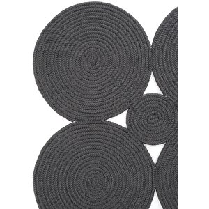 Luke 514 Antrasit Halı Paspas Örgü Hasır Kilim Yolluk Bohem Mutfak Balkon Banyo Halısı 90x150 cm