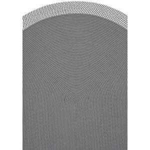 Luke 868 Gri Oval Halı Paspas Örgü Hasır Kilim Yolluk Bohem Mutfak Balkon Banyo Halısı 120x180 cm