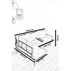 Bonk Trendly Yataklı Sol Köşe Takımı | Modern Tasarım Ve Konforlu Oturma Deneyimi - Füme 1570 Grey