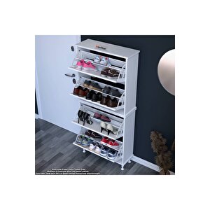 Umay' 2 Li Antre Hol 52 X 160 X 25, 5 Cm’ Lik 4 Düşer Kapak 8 Göz Bölmeli Ayakkabılık