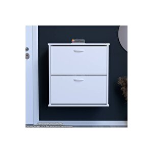Umay Asma Antre 52 X 74 X 25,5 Cm’lik 2 Düşer Kapak 4 Göz Bölmeli Ayakkabılık